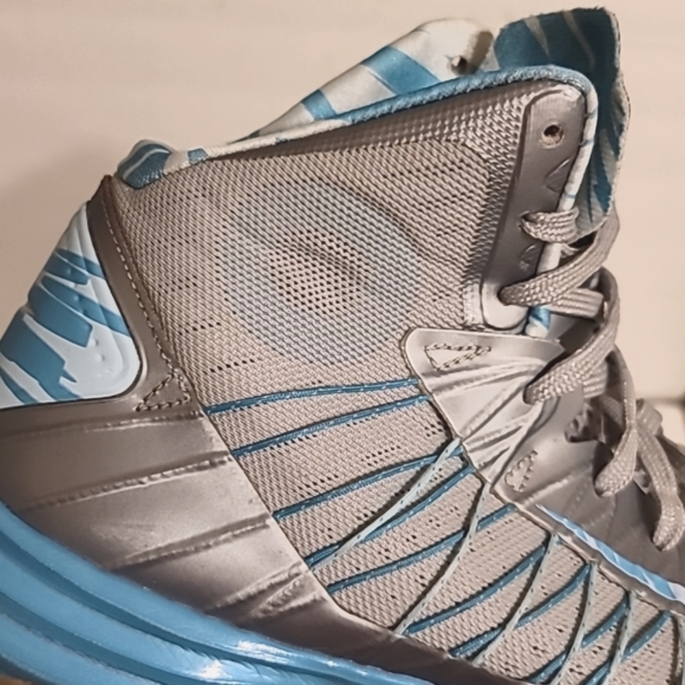 Nike Lunar Hyperdunk 2012 Men's Shoes 524934-008 Gray Blue Basketball Size 11 - Picture 10 of 12